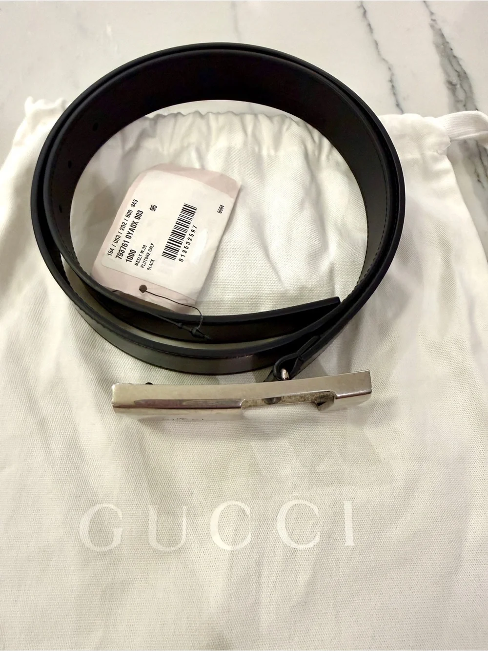 Gucci Logo Engraved Buckle Belt